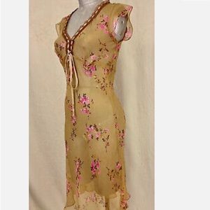 Vintage Betsey Johnson Sheer Ribbon Dress